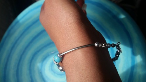 Native American earrings bracelet set turquoise silver CLEANSED tribal ethnic - Picture 2 of 12