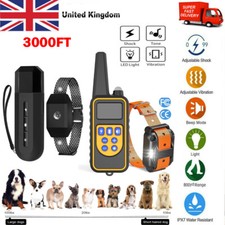 3000FT Rechargeable Remote Dog Shock Training Collar Waterproof LCD Pet Trainer*