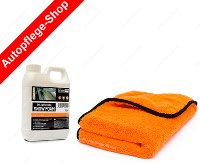 Premium Autowäsche Set ValetPRO Snow Foam 1L Orange Baby Microfaser Trockentuch