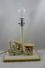 Vintage Nursery Plastics Wooden Train Lamp