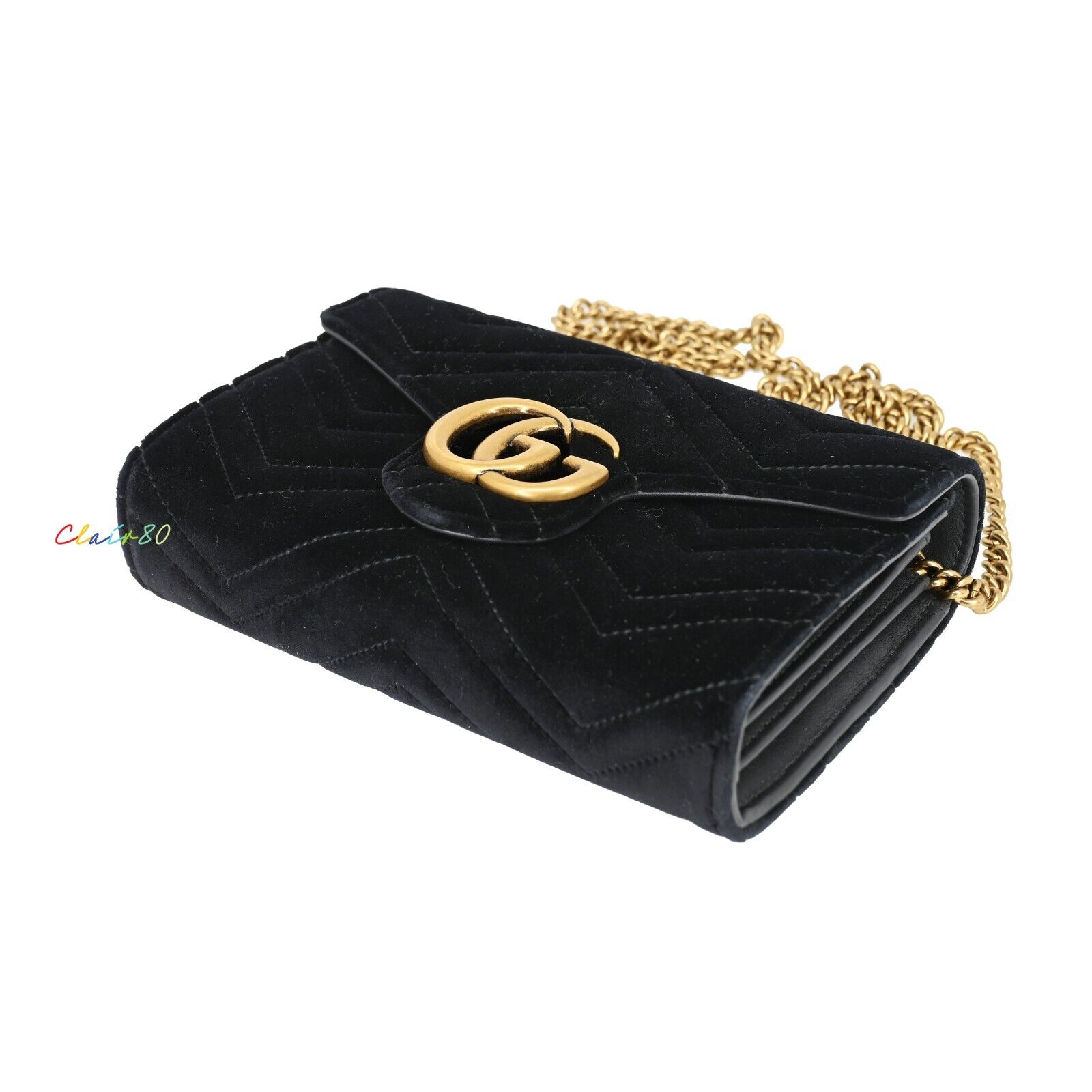 Gucci // Blue Velvet Matelasse GG Marmont Mini Shoulder Bag – VSP  Consignment