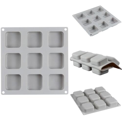 9 Grid DIY Silicone Soap Mold Handmade Candle Soap Maki Moulds V5I0 A3H1 V0J5 - Afbeelding 1 van 7