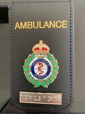 NEW AMBULANCE I. D. LEATHER WALLET  WITH BRAILLE