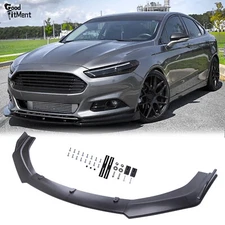 For Ford Fusion 2013-2020 Front Bumper Lip Chin Spoiler Splitter Painted Black