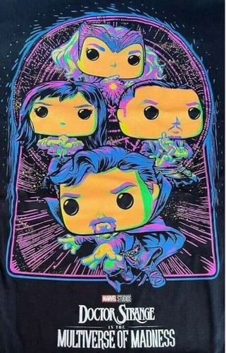 NEW Funko POP Dr STRANGE Blacklight Tee Multiverse of Madness SCARLET WITCH