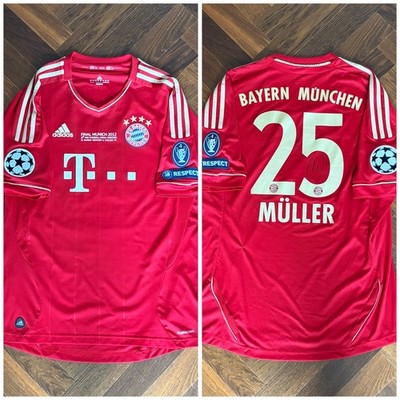 Signiertes Original Adidas Bayern München Trikot 2011/12 MÜLLER - CL Finale 2012