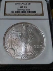 U.S. Mint American Eagle 2006 1 oz .999 Fine Silver Dollar Coin