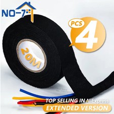 4 Rolls Electrical Wiring Loom Harness Cloth Tape Wire Car SUV truck 19mm 15m