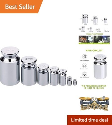 7 Piece Calibration Weights Set for Balance Scales - High Accuracy & Portability