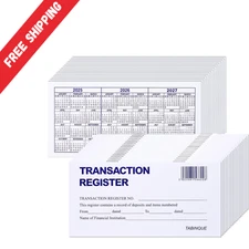 24 PCS Check Registers for Personal Checkbook, Easy to Read Checkbook Register