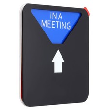 5.1" Do Not Disturb/Please Knock/Out of Office/In a Meeting Sign, Black