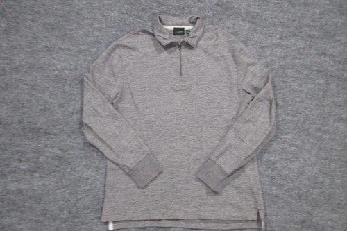 Pull homme J.Crew petit gris rameur quart zip tricot pull - Photo 1/9
