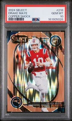 2024 PANINI SELECT COPPER SHOCK #218 DRAKE MAYE 55/299 PSA 10