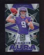 2024 Panini Spectra Rookie Aurora JJ McCarthy Vikings RC Rookie AUTO /125