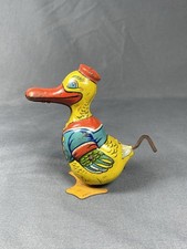 Vintage 1930  s J. Chein  Co. Wind-up Tin Toy Waddling Duck USA Works Read