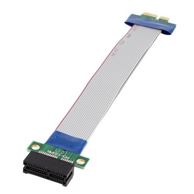 1PC PCI-E Express 1X Slot Riser Card Extension Flex Ribbon Cable 19.5cm