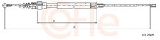 Bremsseil Seilzug Feststellbremse COFLE 10.7509 für GOLF VW AUDI 8P1 PLUS JETTA