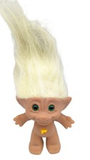 Vintage Yellow Hair Treasure Troll Doll Good Luck Bingo 3"