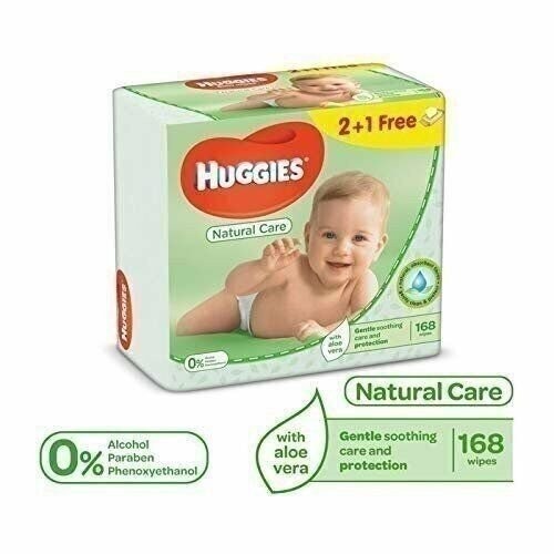 Huggies Natural Care Aloe Vera Baby Wipes 56
