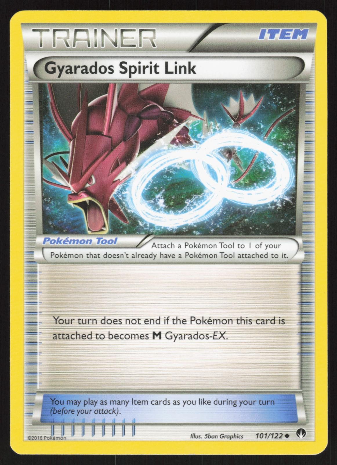 Gyarados Spirit Link 101/122 Uncommon BREAKpoint Pokemon Near Mint