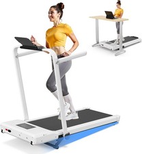 Walking Pad Treadmill with Incline and Handle Bar, 4-in-1 Foldable