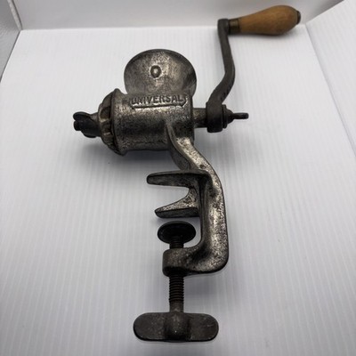 Universal No. 0 Meat Grinder LF&C New Britain USA Vintage Cast Iron Clamp-On