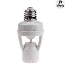 Motion Sensor Light Socket E26 E27 1 Pack 110V PIR Screw-In Adapter
