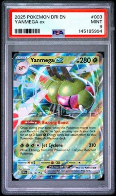 trusted pokemon card sellers 2025 Pokemon Destined Rivals #003 Yanmega EX PSA 9 Card Trusted Seller Free  Ship