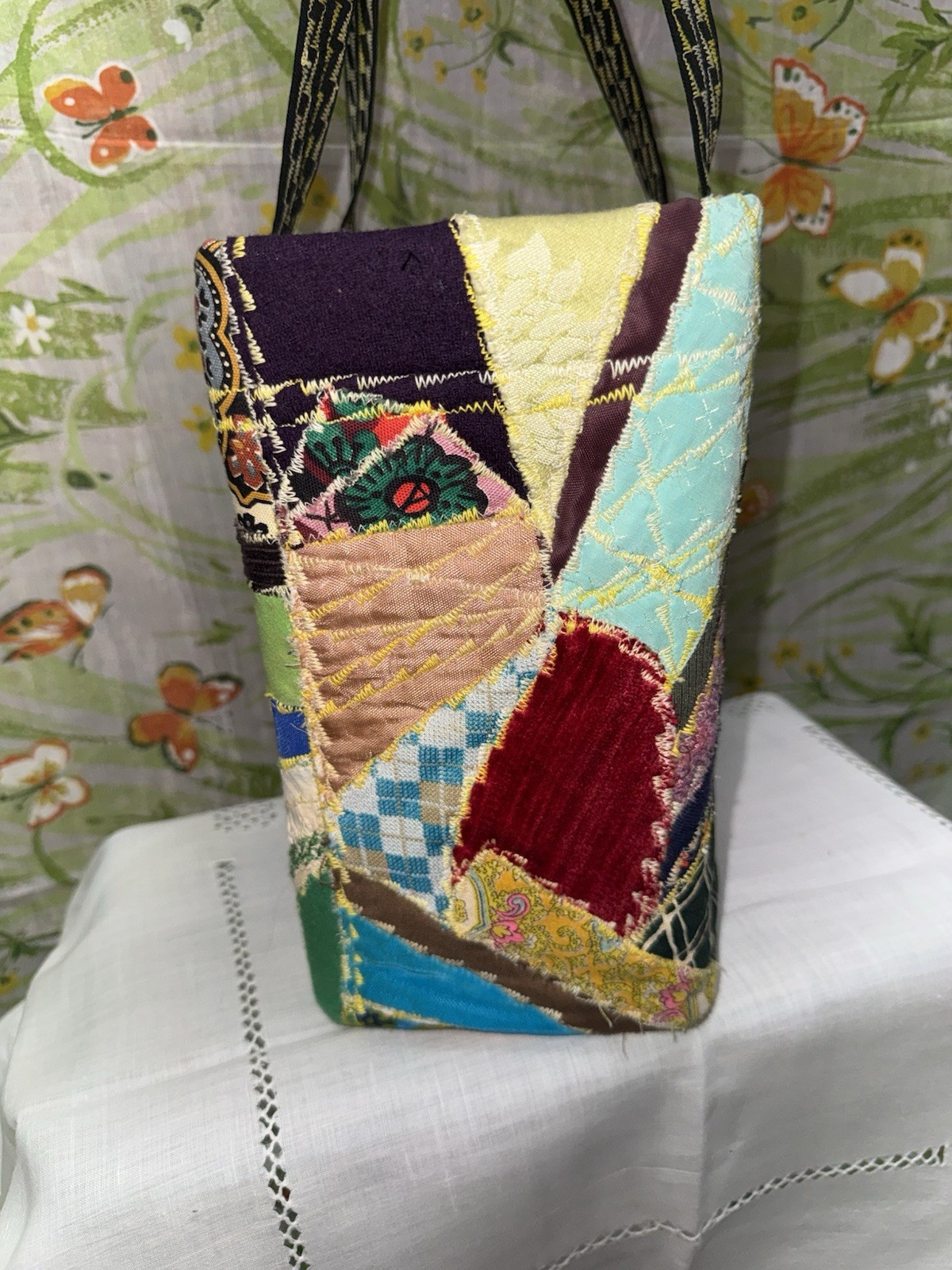 Patchwork Large Box Tote Purse - image 5