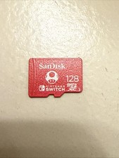Official Sandisk 128GB MicroSD Memory Card For Nintendo Switch in Red Original