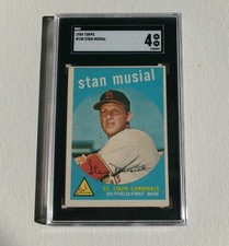 Stan Musial 1959 Topps #150 SGC 4 VG/EX