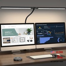 Led Desk Lamp for Office Home - Eye Caring Architect lamp with Clamp,Dual Black