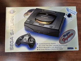 SEGA Saturn MK-80000 Console Controller Cables RF Converter W/Game COMPLETE *VE