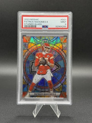 Patrick Mahomes II #SG-1 card from 2023 Panini Mosaic Stained Glass