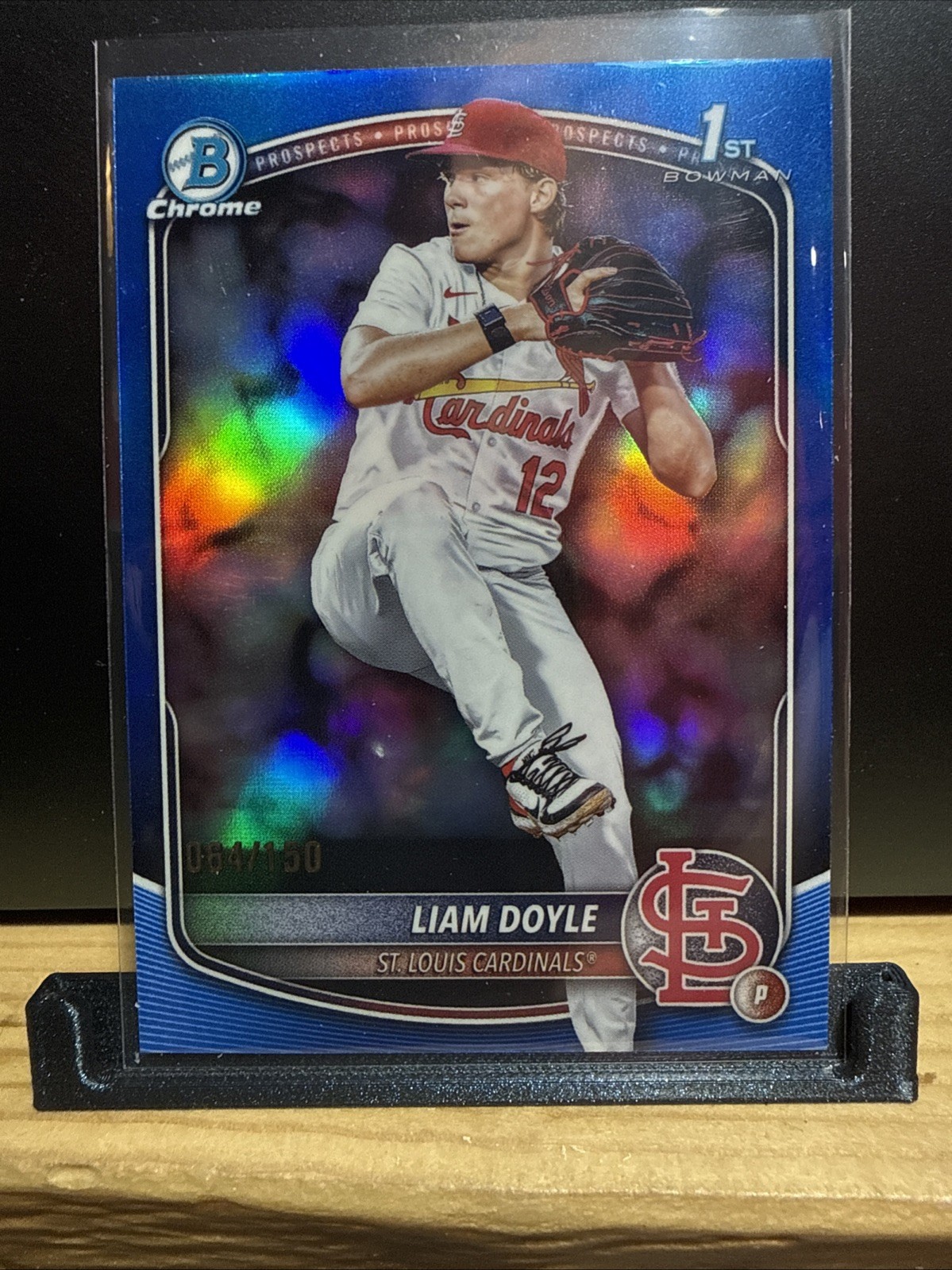 2025 Bowman Draft Chrome Baseball Liam Doyle Blue 1st Refractor /150