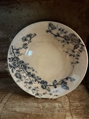 1800 s Stained Antique W.H. Grindley & Co. Plate In The Spring Pattern. 7 3/4