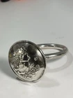 310 Lunt Sterling Silver 925 Disney Winnie The Pooh Bear Rattler/Teething Ring