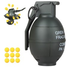 Toy-Hand Grenade for CS Battle Game,with 9 Foam Ammo small-G, Green-small
