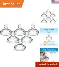 BPA-Free Dr. Brown's Level 3 Silicone Nipple - Ideal for 6m Babies - 6 Count