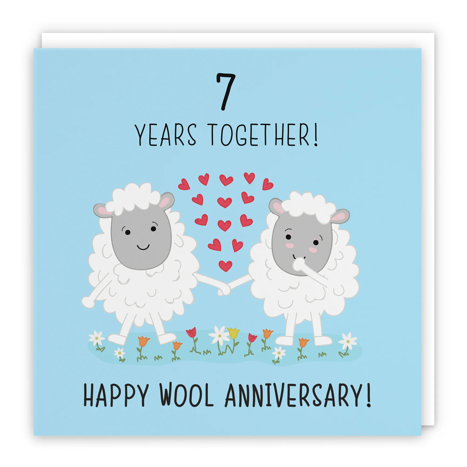 7th Wool Anniversary Card Iconic