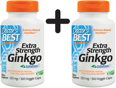 2 x Doctors Best Extra Strength Ginkgo, 120mg - 360 vcaps (46,83 EUR/kg)