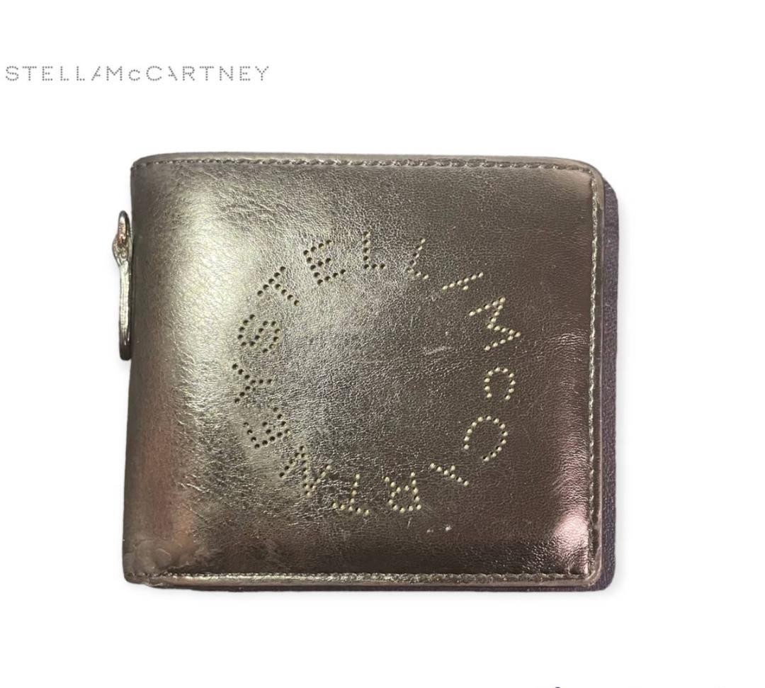 STELLA McCARTNEY Women Black Leather Bifold Wallet Limited Edition VHTF Designer