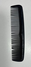 Vintage USA Unbreakable Barber Comb 5 Black Hard Rubber Early Mold Shifted Logo