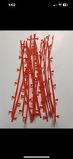  18 Pieces Aurora AFX Orange Slot Car Track Guardrails.