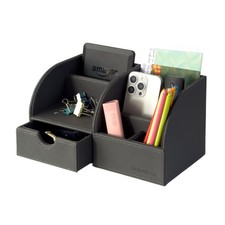 Desk Organizer, Multi-functional Leather Desktop Office Organizer, Pen Holder...