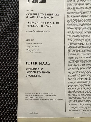 Mendelssohn In Scotland ED1 Peter Maag DECCA ffss SXL 2246 - Picture 5 of 12