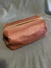Vintage WW2 Era Cowhide Leather Shaving Bag Military Toiletries Bag Talon Zipper