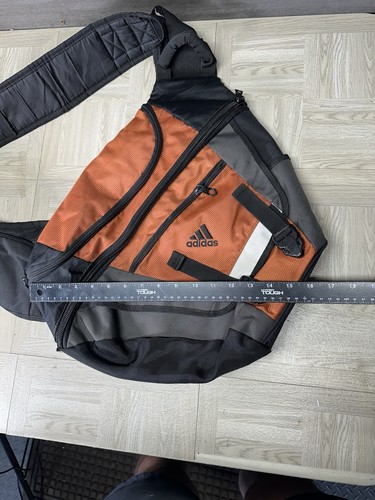 Adidas Load Spring Burnt Orange Sling Bag Backpack Book Bag Zip - Picture 9 of 16