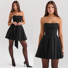 House of CB Emmanuela Strapless Bow mini Dress NWOT size M A-C  $285