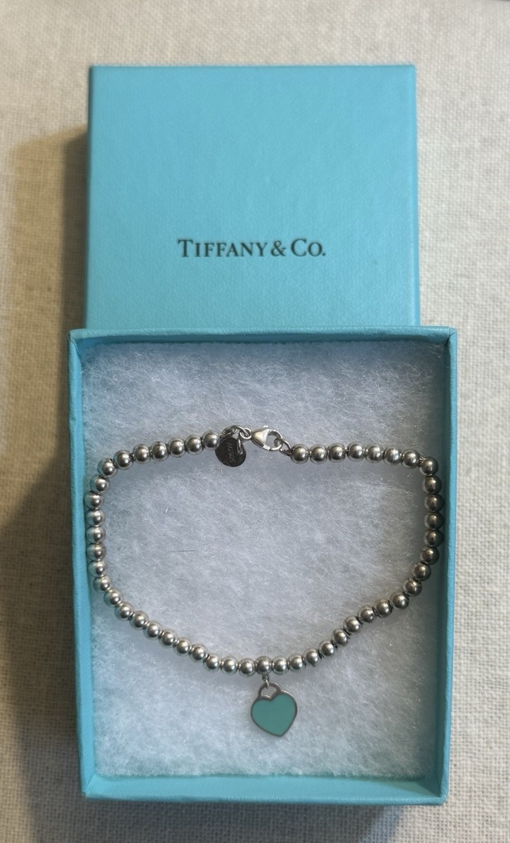 Tiffany & Co Return Tiffany Mint Enamel Mini Heart Tag Beads